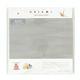 Feuille en métal Origami 15 x 15 cm Argent 3 pcs - Oriami - Rougier et Plé