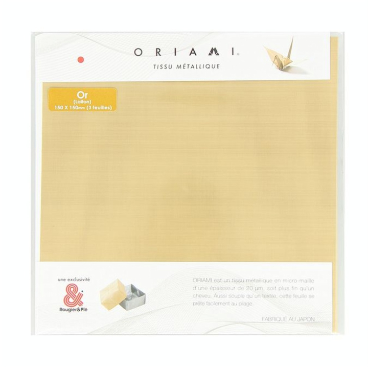 Feuille en métal Origami 15 x 15 cm Bronze 3 pcs - Oriami - Rougier et Plé