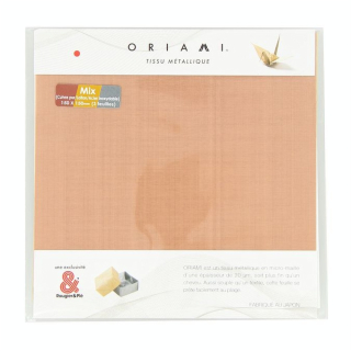 Feuille en métal Origami 15 x 15 cm Assorties 3 pcs - Oriami - Rougier et Plé