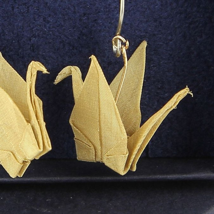 Bijou origami en métal Boucles d'oreilles Bronze - Oriami - Rougier et Plé