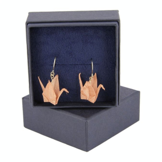 Bijou origami en métal Boucles d'oreilles Cuivre - Oriami - Rougier et Plé