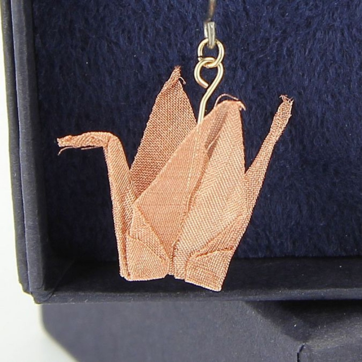 Bijou origami en métal Boucles d'oreilles Cuivre - Oriami - Rougier et Plé