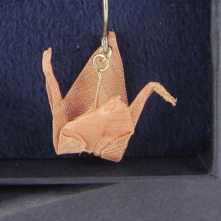 Bijou origami en métal Boucles d'oreilles Cuivre - Oriami - Rougier et Plé
