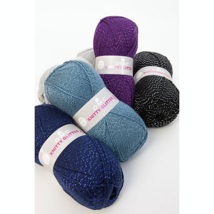 Fil à tricoter pailleté Knitty 4 Glitter 50g - DMC - Rougier et Plé