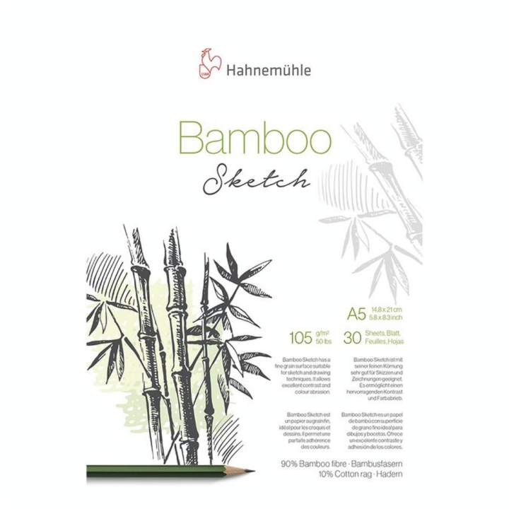 Bloc esquisse Bamboo 105 g/m² 30 feuilles - Hahnemühle - Rougier et Plé