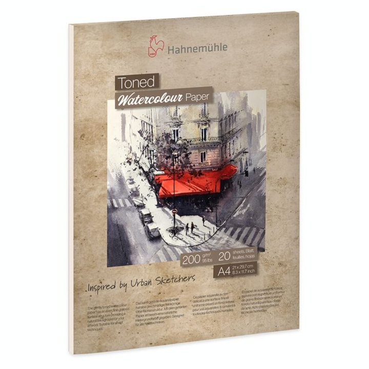 Bloc de papier aquarelle Toned teinté Beige 200 g/m² 20F - Hahnemühle - Rougier et Plé