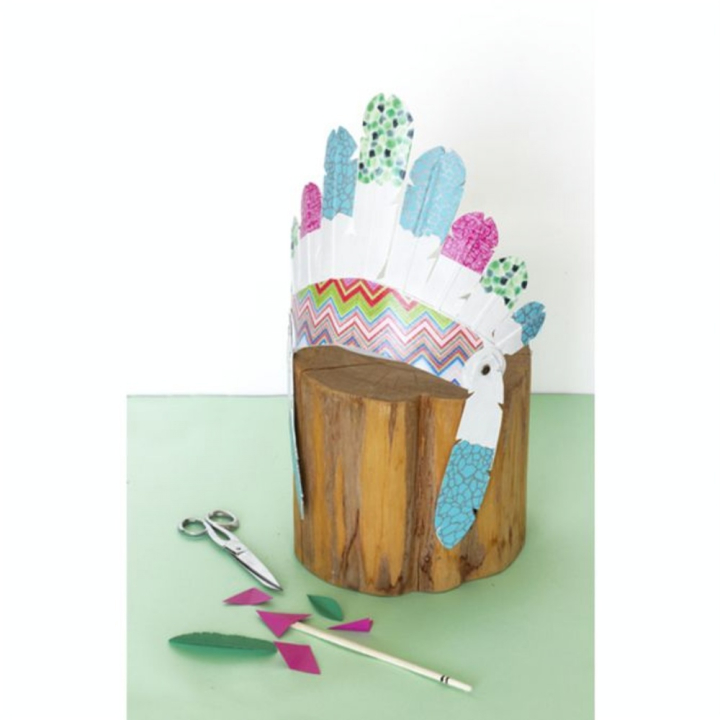 Coiffe d'indien pour enfant 28 x 10 x 21 cm - Décopatch - Rougier et Plé