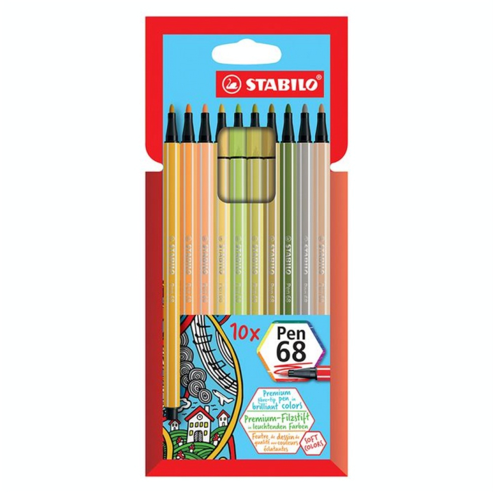 Feutre Pen 68 set Nature 10 pcs - STABILO - Rougier et Plé