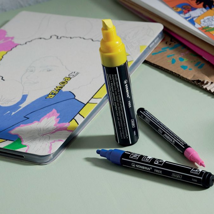 Marqueur acrylique FREE set mixte Initiation 11 pcs - STABILO - Rougier et Plé
