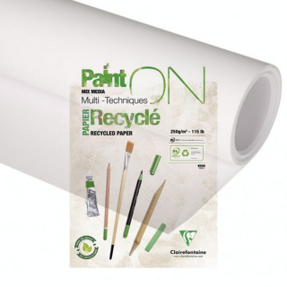 Rouleau de papier Paint'On Recyclé 250 g/m² 1,3 x 10 m - Clairefontaine - Rougier et Plé