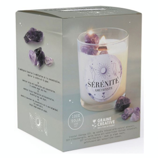 Bougie cire végétale Kit DIY Lithothérapie Améthyste - Graine Créative - Rougier et Plé