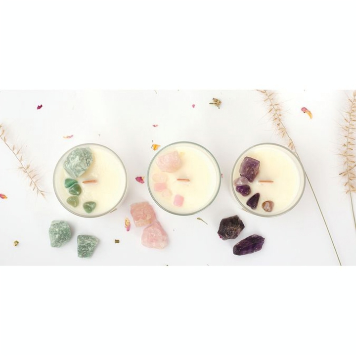 Bougie cire végétale Kit DIY Lithothérapie Améthyste - Graine Créative - Rougier et Plé