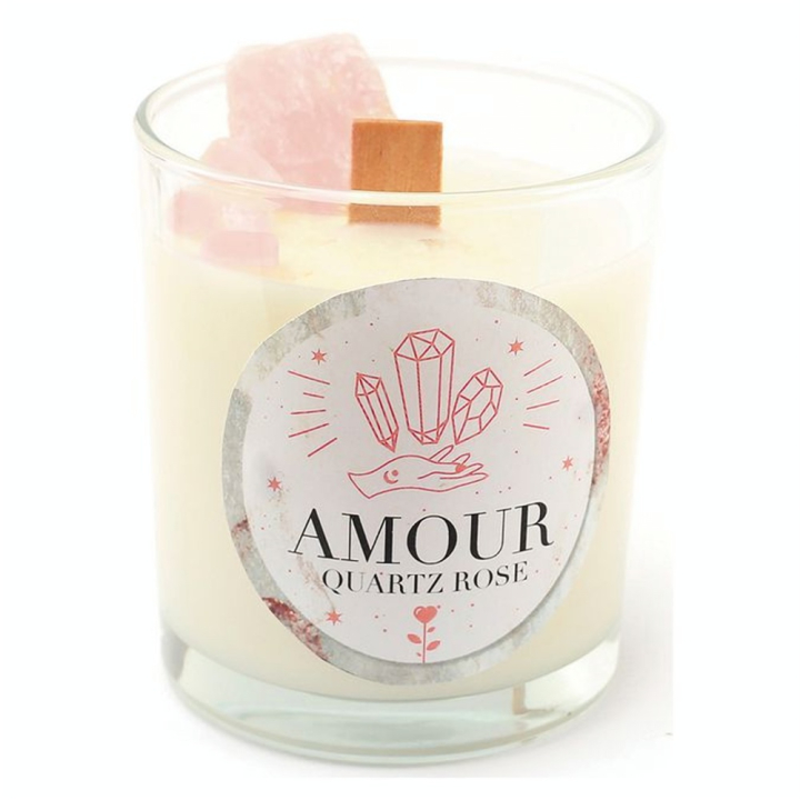 Bougie cire végétale Kit DIY Lithothérapie Quartz rose - Graine Créative - Rougier et Plé