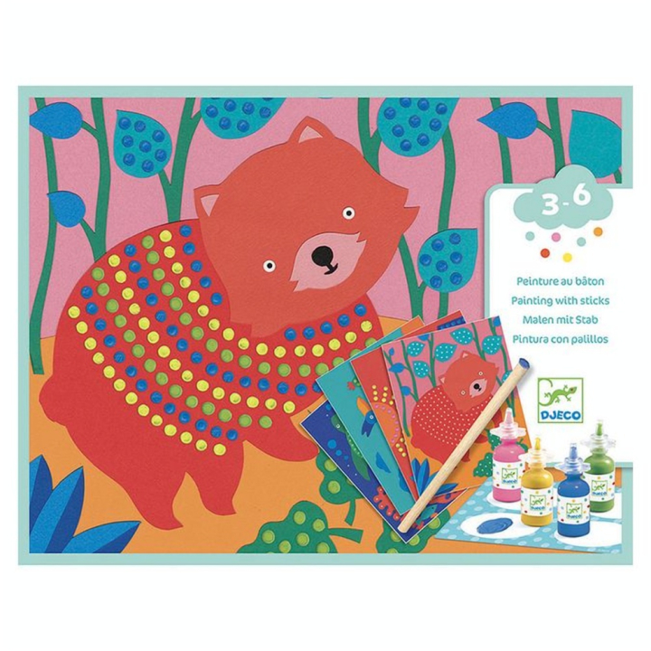 Coffret pointillisme bâtons et peinture - Djeco - Rougier et Plé