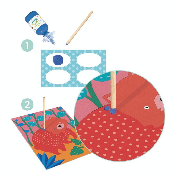 Coffret pointillisme bâtons et peinture - Djeco - Rougier et Plé