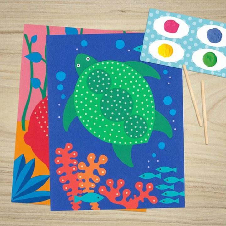 Coffret pointillisme bâtons et peinture - Djeco - Rougier et Plé
