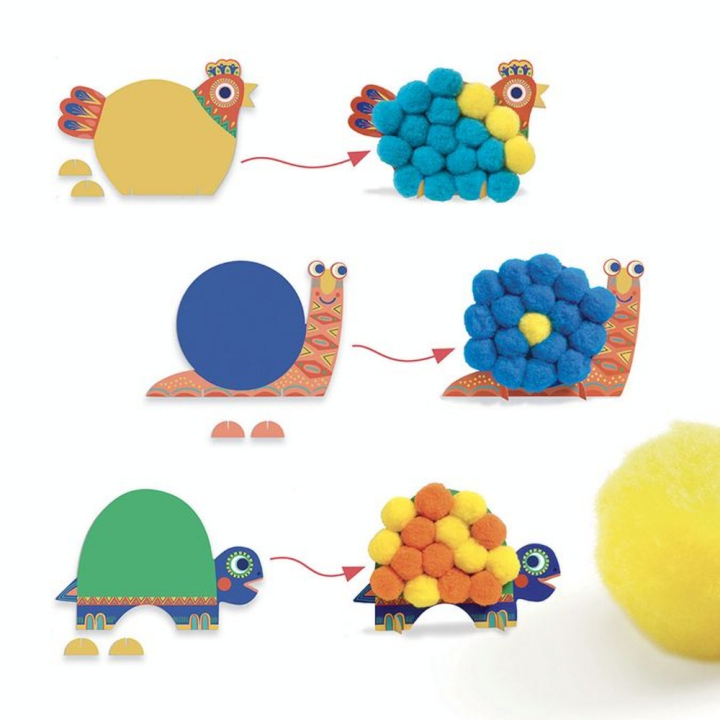 Activité collage animaux tout doux - Djeco - Rougier et Plé