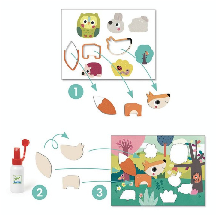 Autocollants Coffret collage pour tout petits - Djeco - Rougier et Plé
