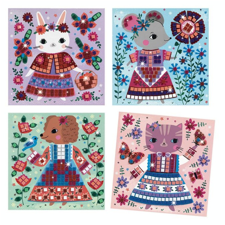 Coffret collage mosaïque Lovely pets - Djeco - Rougier et Plé