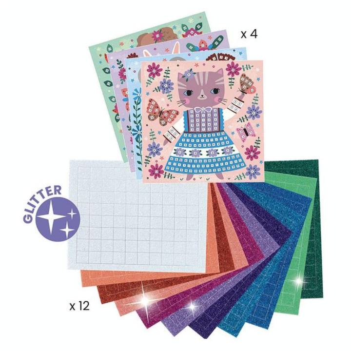 Coffret collage mosaïque Lovely pets - Djeco - Rougier et Plé