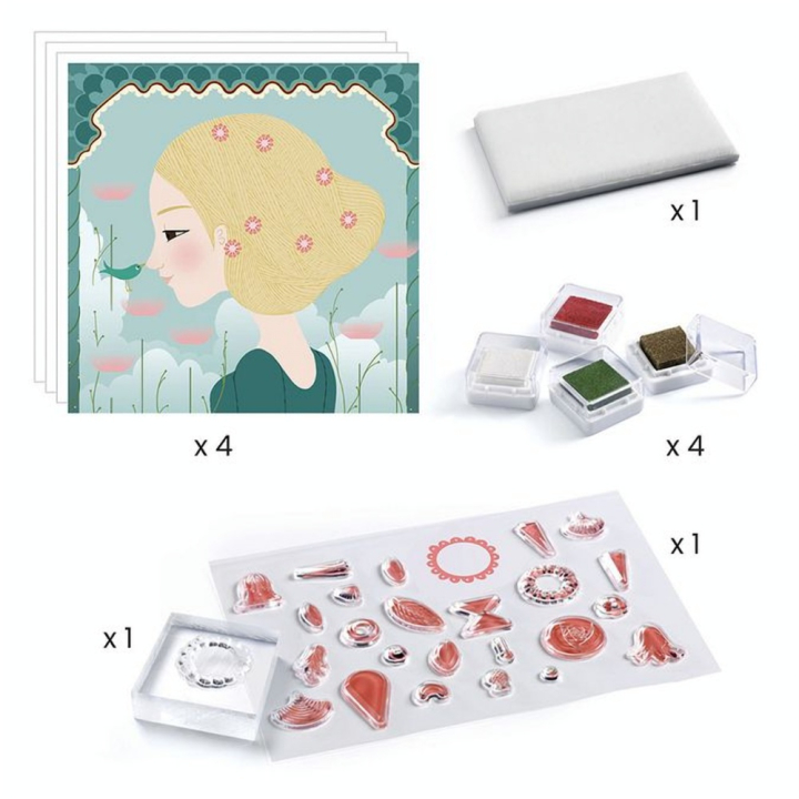 Coffret de tampons motifs et parures - Djeco - Rougier et Plé
