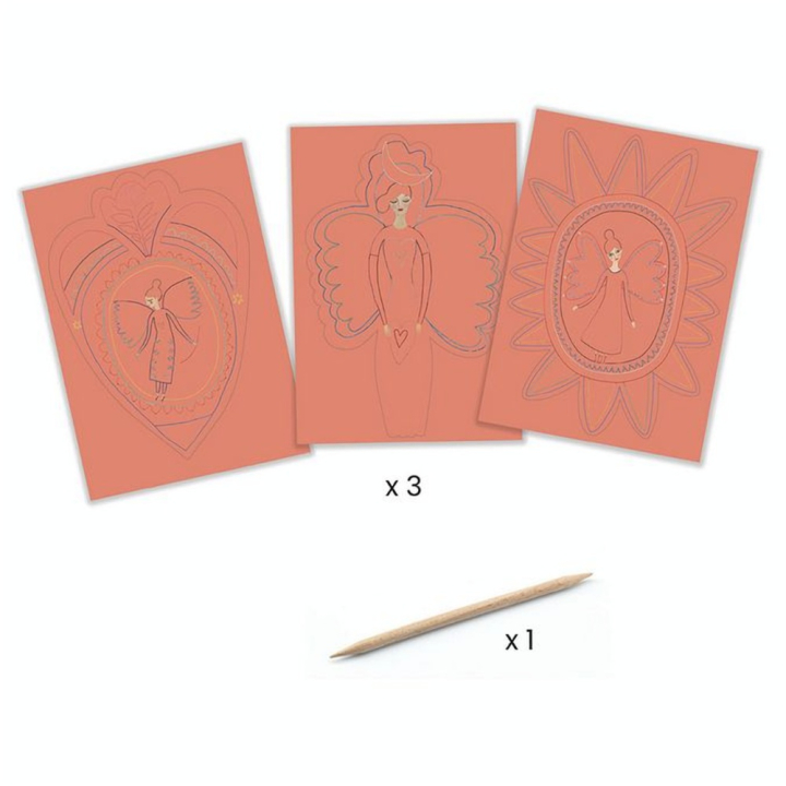 Carte à gratter Anges - Djeco - Rougier et Plé