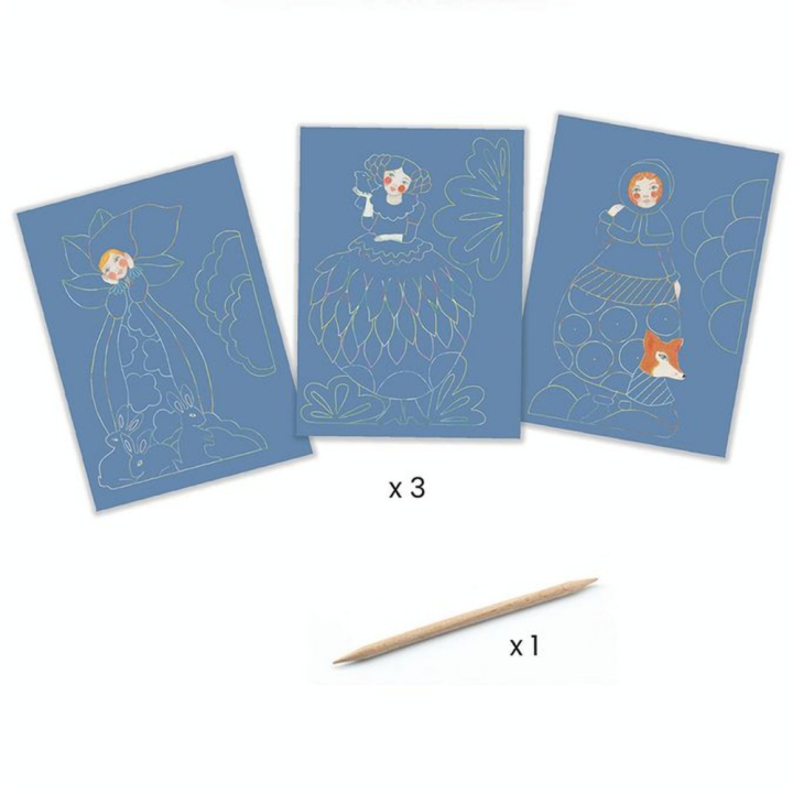 Carte à gratter Jolies robes - Djeco - Rougier et Plé