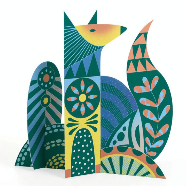 Carte à gratter Animaux folk - Djeco - Rougier et Plé
