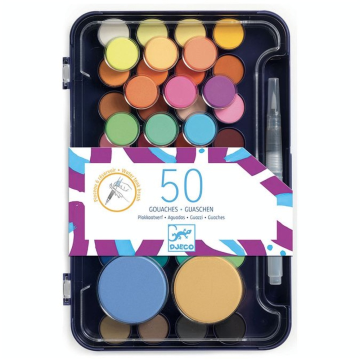 Gouache palette d'artiste 53 teintes - Djeco - Rougier et Plé