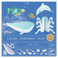 Kit créatif Colorie Assemble Joue thème Mer - Djeco - Rougier et Plé