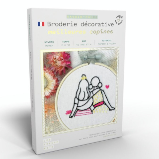 Kit savoir-faire Broderie décorative Meilleures copines - French'Kits - Rougier et Plé