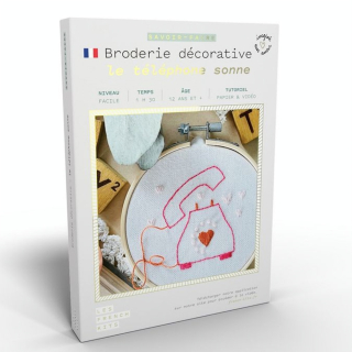 Kit savoir-faire Broderie décorative Le téléphone sonne - French'Kits - Rougier et Plé