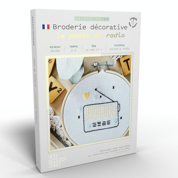 Kit savoir-faire Broderie décorative Le poste de radio - French'Kits - Rougier et Plé