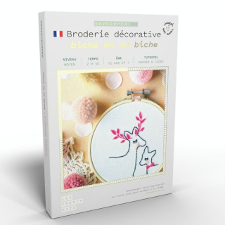 Kit savoir-faire Broderie décorative Biches - French'Kits - Rougier et Plé