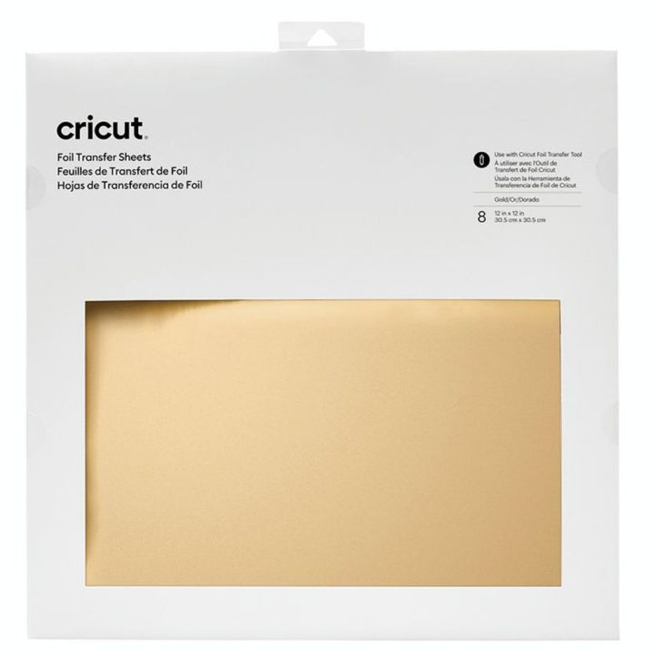 Feuilles de transfert Foil Or 30 x 30 cm 8 pcs - Cricut - Rougier et Plé