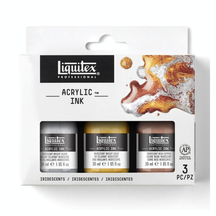 Encre acrylique Set Métalliques ink! 3 x 30 ml - Liquitex - Rougier et Plé