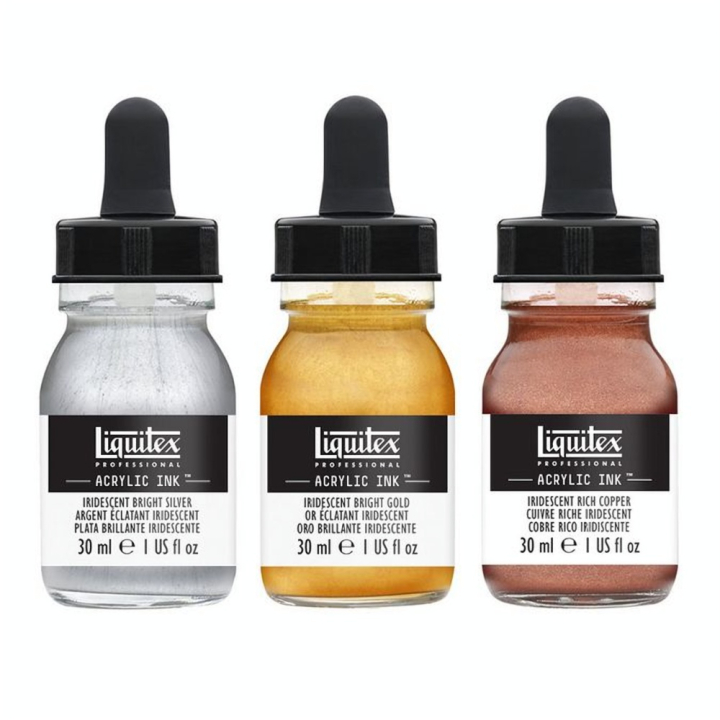 Encre acrylique Set Métalliques ink! 3 x 30 ml - Liquitex - Rougier et Plé