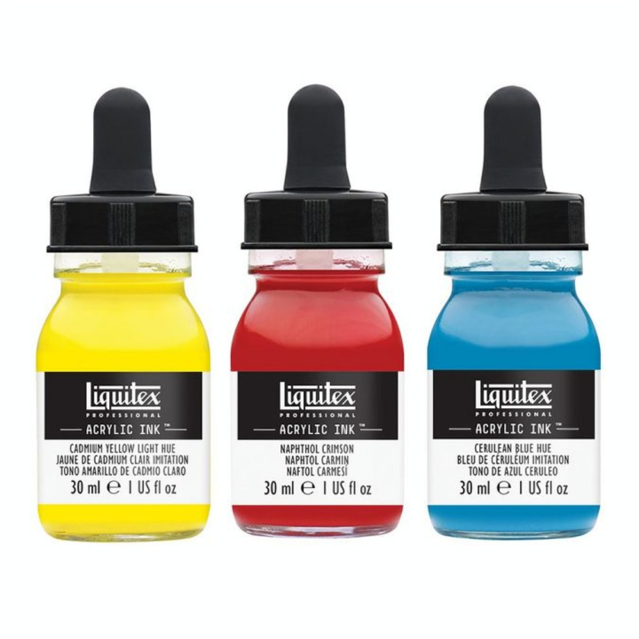 Encre acrylique Set Primaires ink! 3 x 30 ml - Liquitex - Rougier et Plé