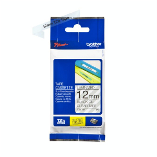 Ruban étiqueteuse 12 mm Noir sur transparent - Brother - Rougier et Plé