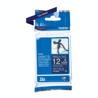 Ruban étiqueteuse 12 mm Doré sur Bleu marine - Brother - Rougier et Plé