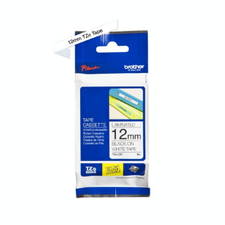 Ruban étiqueteuse 12 mm Noir sur Blanc - Brother - Rougier et Plé