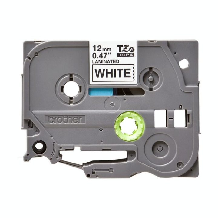 Ruban étiqueteuse 12 mm Noir sur Blanc - Brother - Rougier et Plé