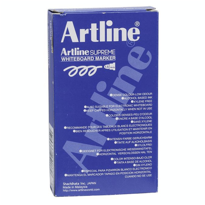 Feutre effaçable pour tableau 1.5 mm Noir - Artline - Rougier et Plé