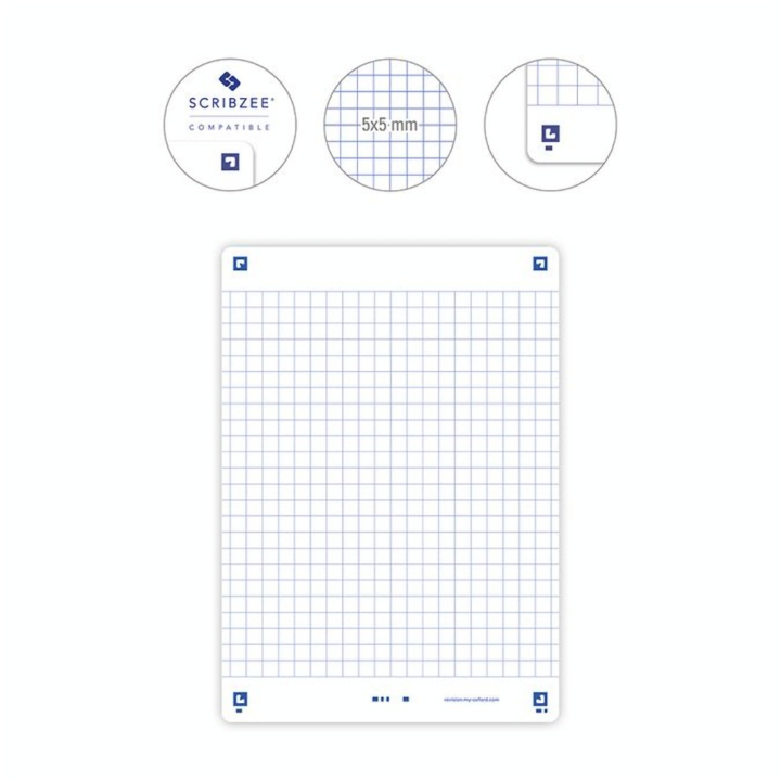 Fiche Bristol Révision 2.0 Non perforée 32 pcs A6 10.5 x 14.8 cm Blanc - Oxford - Rougier et Plé