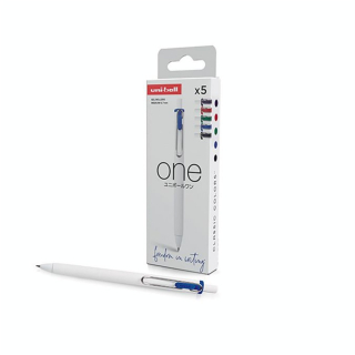 Stylo encre gel pigmentée One 0.7 mm Set Classic 5 pcs - Uni-Ball - Rougier et Plé