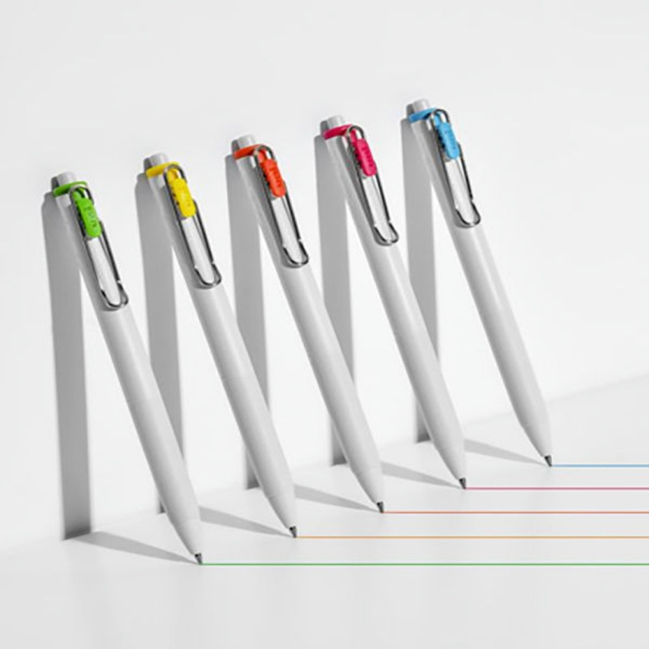 Stylo encre gel pigmentée One 0.7 mm Set Neon 5 pcs - Uni-Ball - Rougier et Plé