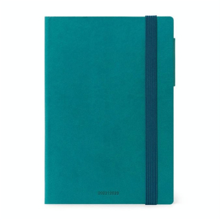 Agenda semainier 2022-2023 18 mois + Notes 12 x 18 cm Bleu pétrole - Legami - Rougier et Plé