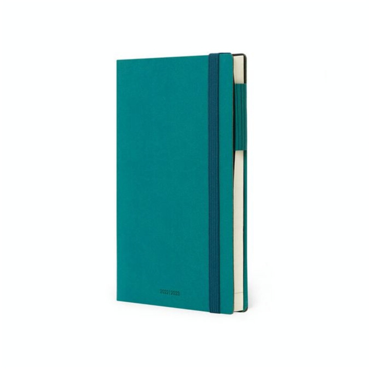 Agenda semainier 2022-2023 18 mois + Notes 12 x 18 cm Bleu pétrole - Legami - Rougier et Plé
