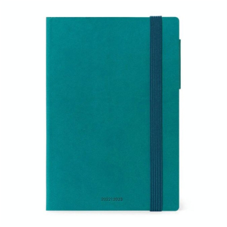 Agenda journalier 2022-2023 16 mois 12 x 18 cm Bleu pétrole - Legami - Rougier et Plé