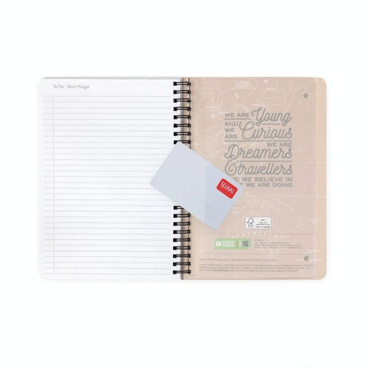 Agenda semainier à spirale 2022-2023 16 mois 15 x 21 cm Voyage - Legami - Rougier et Plé